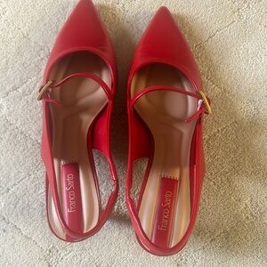 Franco Sarto Red Pointed Toe Heels